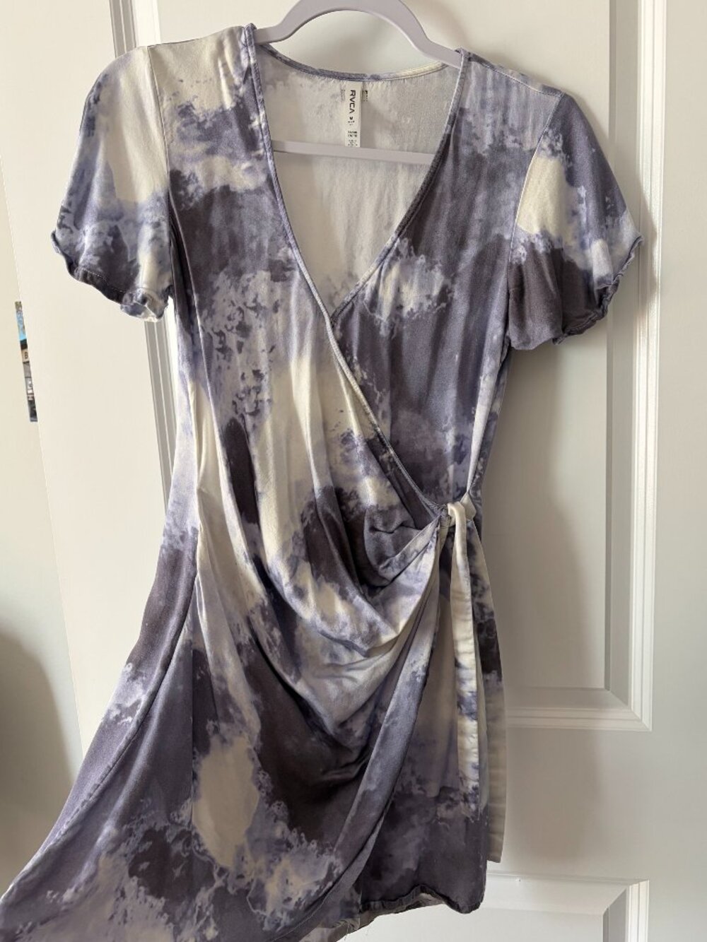 Purple Tie Dye Wrap Dress